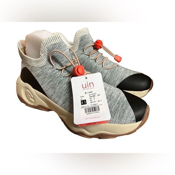 UIN Women's Walking Travel Shoes  Comfort Hiking Sneaker (Silver - Cazorla) - Picture 9 of 10